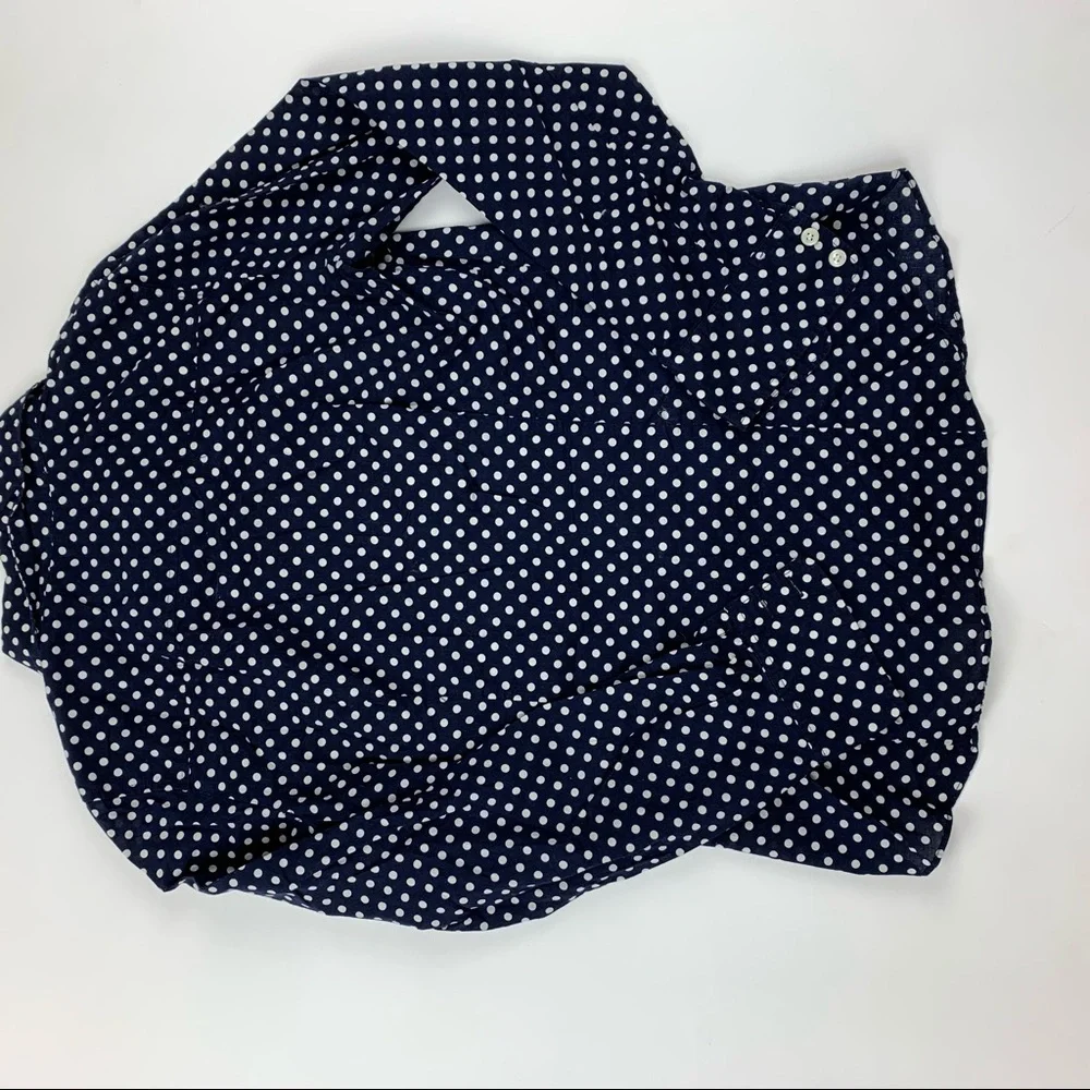 J. Crew Perfect Polka Dot Button Front Casual Shirt Size Small
